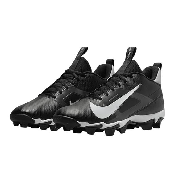Nike Men's Alpha Menace 4 Shark Football Cleats 10.5 Wide Black Grey White NWOB - Picture 1 of 11